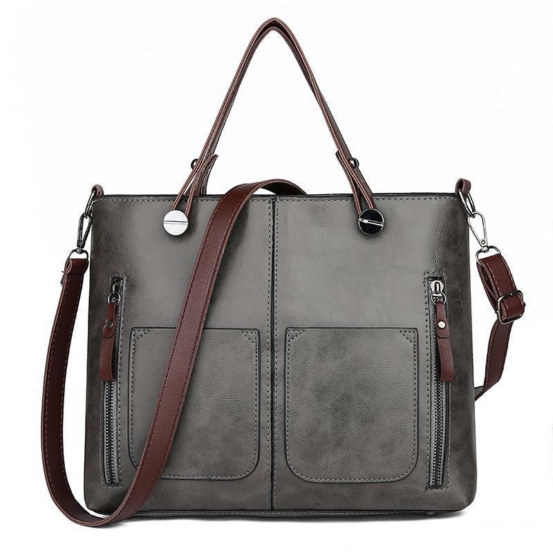 Leather Large Capacity, Waterproof, Multi-Pocket Bag