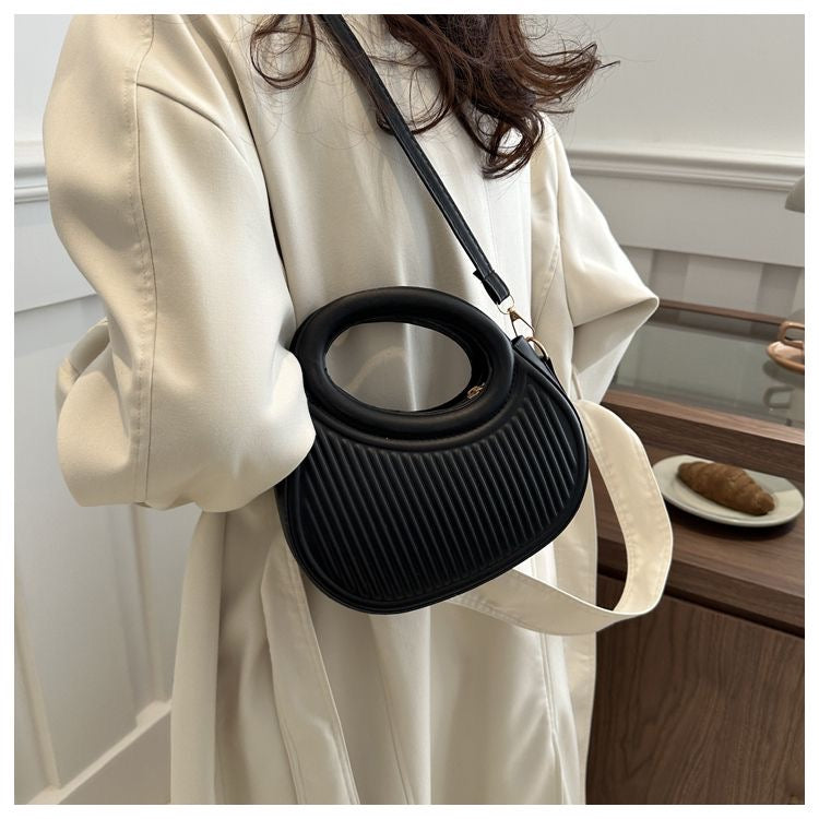 BeCloz Modern Oval Handle Crossbody Bag