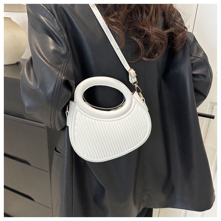 BeCloz Modern Oval Handle Crossbody Bag