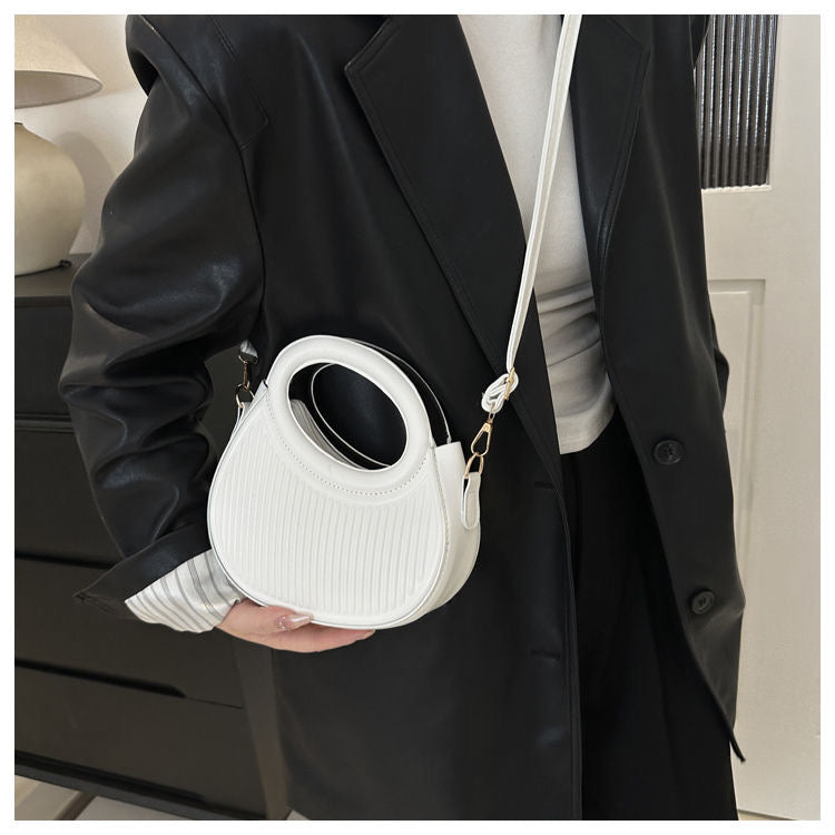 BeCloz Modern Oval Handle Crossbody Bag