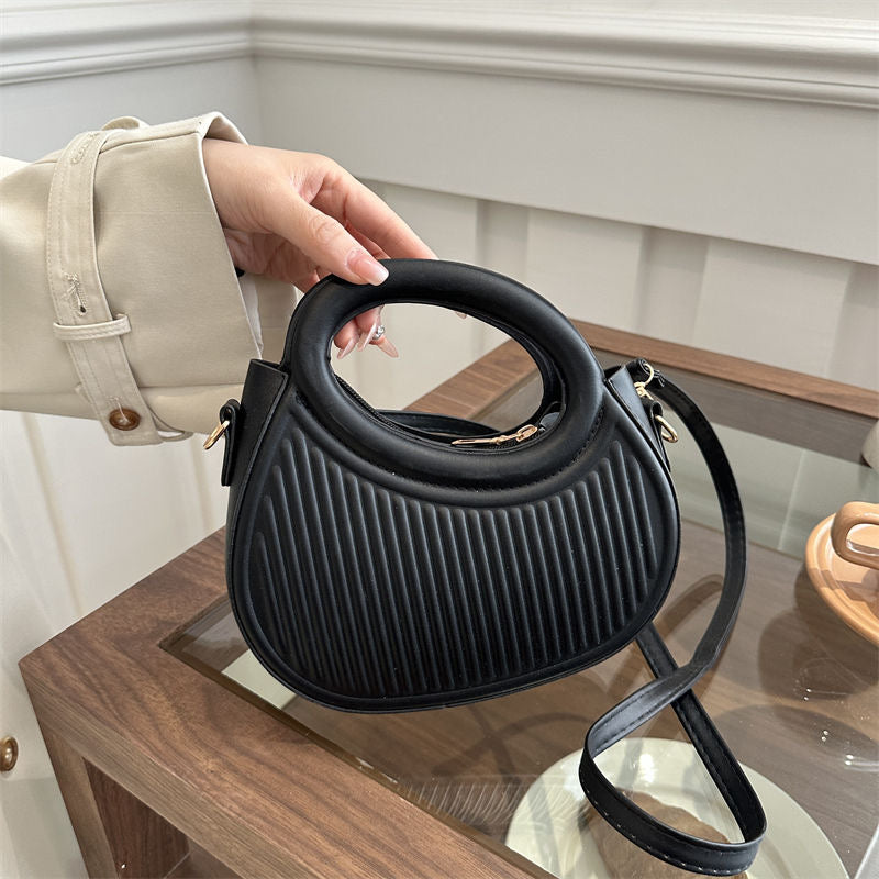 BeCloz Modern Oval Handle Crossbody Bag