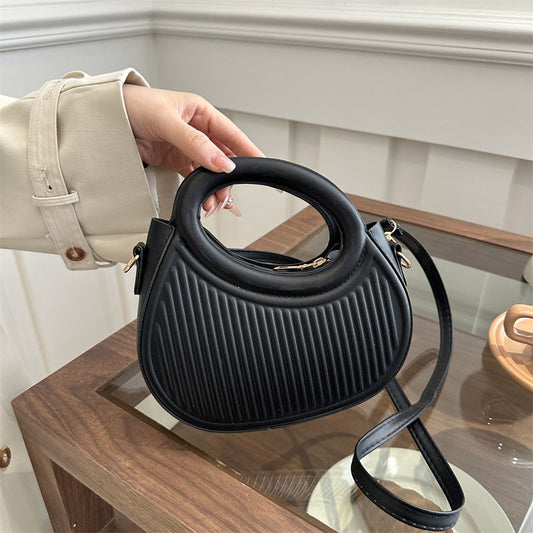BeCloz Modern Oval Handle Crossbody Bag