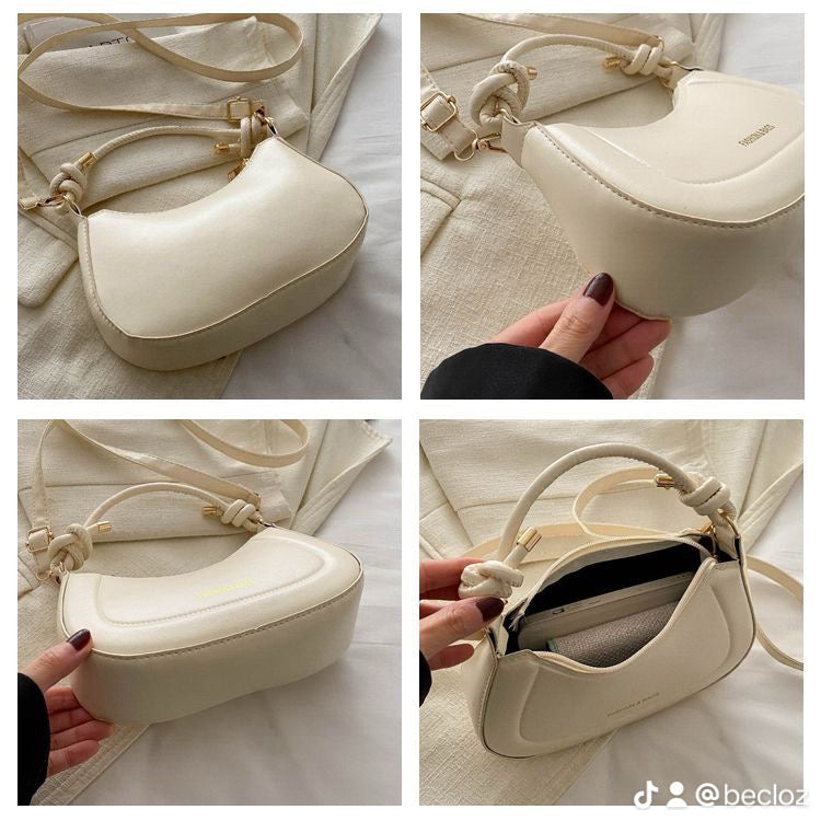 BeCloz Knot Handle Mini Shoulder Bag – Ivory