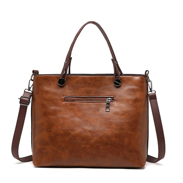 BeCloz Vintage Multi-Pocket Tote Bag – Premium Women's Shoulder & Crossbody Handbag