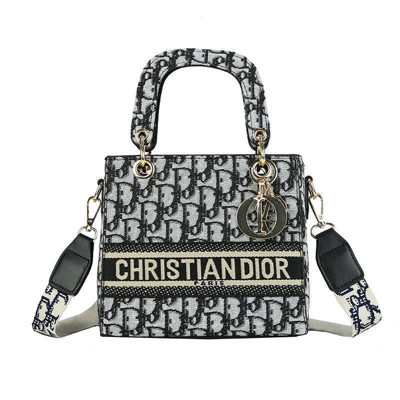 Christian Dior Luxury Designer Quality Fully Embroidered Bag For Woman (Black)